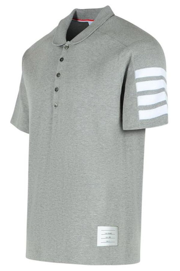 thom browne MJP192A07323055 Polo Shirt - Light Gray