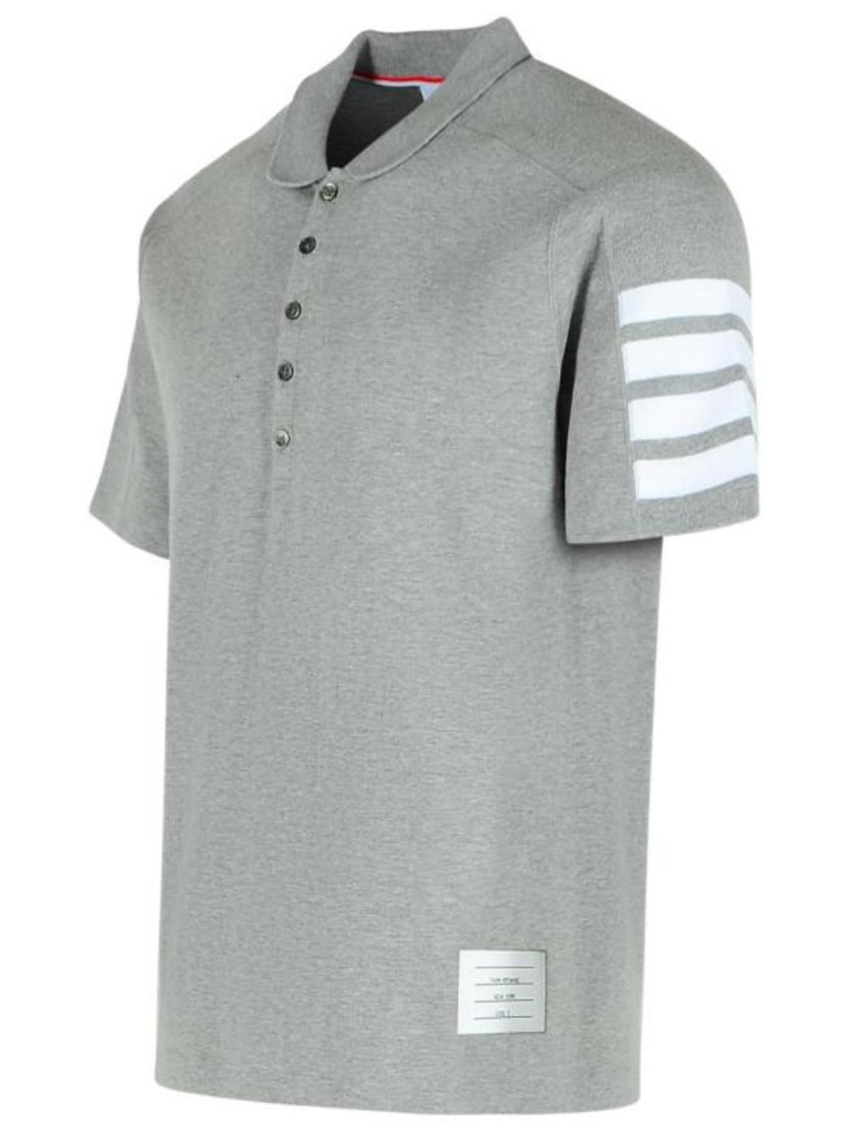 thom browne MJP192A07323055 Polo Shirt - Light Gray - Image 2 of 3