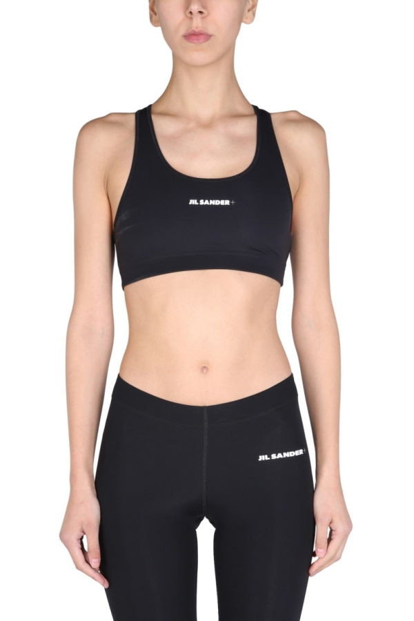 Jil Sander Logo Sports Bra - Black