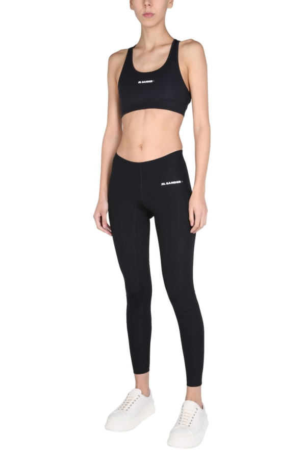 Jil Sander Logo Sports Bra - Black