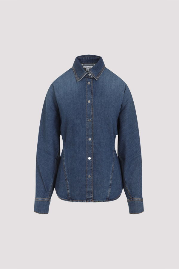 Alaia Alaa Curved Shirt - Bleu Mineral