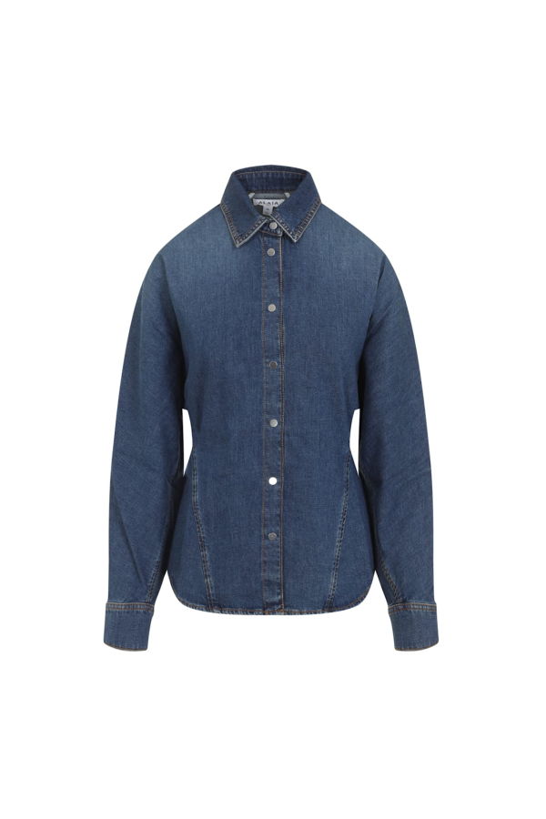 Alaia Alaa Curved Shirt - Bleu Mineral