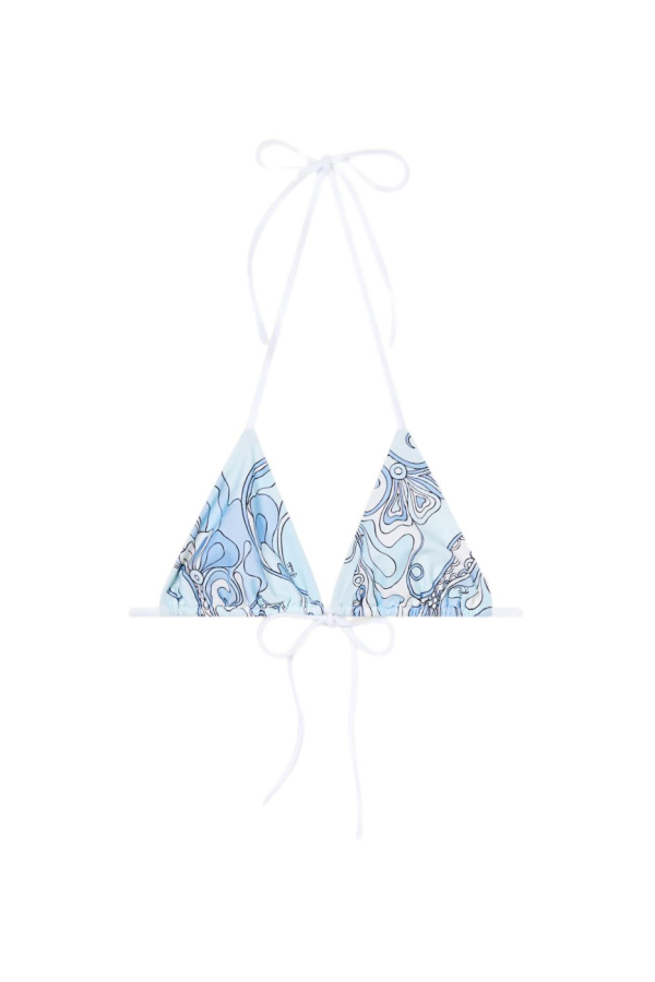 PUCCI Triangle Bikini Top - Clear Blue
