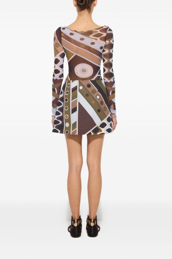 PUCCI Printed Tulle T-Shirt - Blue