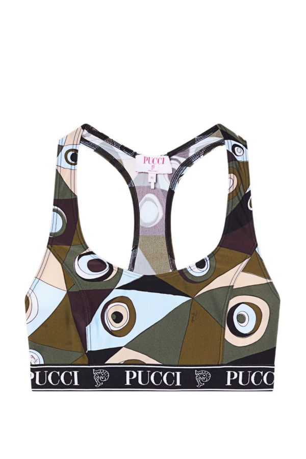 PUCCI Printed Bralette - Khaki