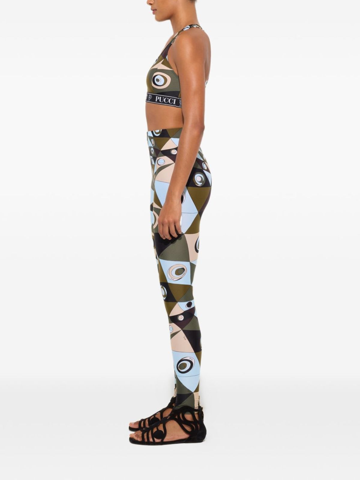 PUCCI Printed Bralette - Khaki - Image 4 of 5