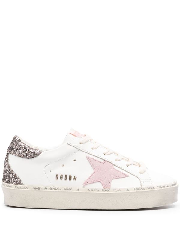 Golden Goose Hi Star Leather Sneakers - Pink