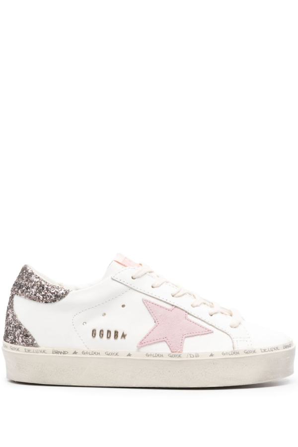 Golden Goose Hi Star Leather Sneakers - Pink