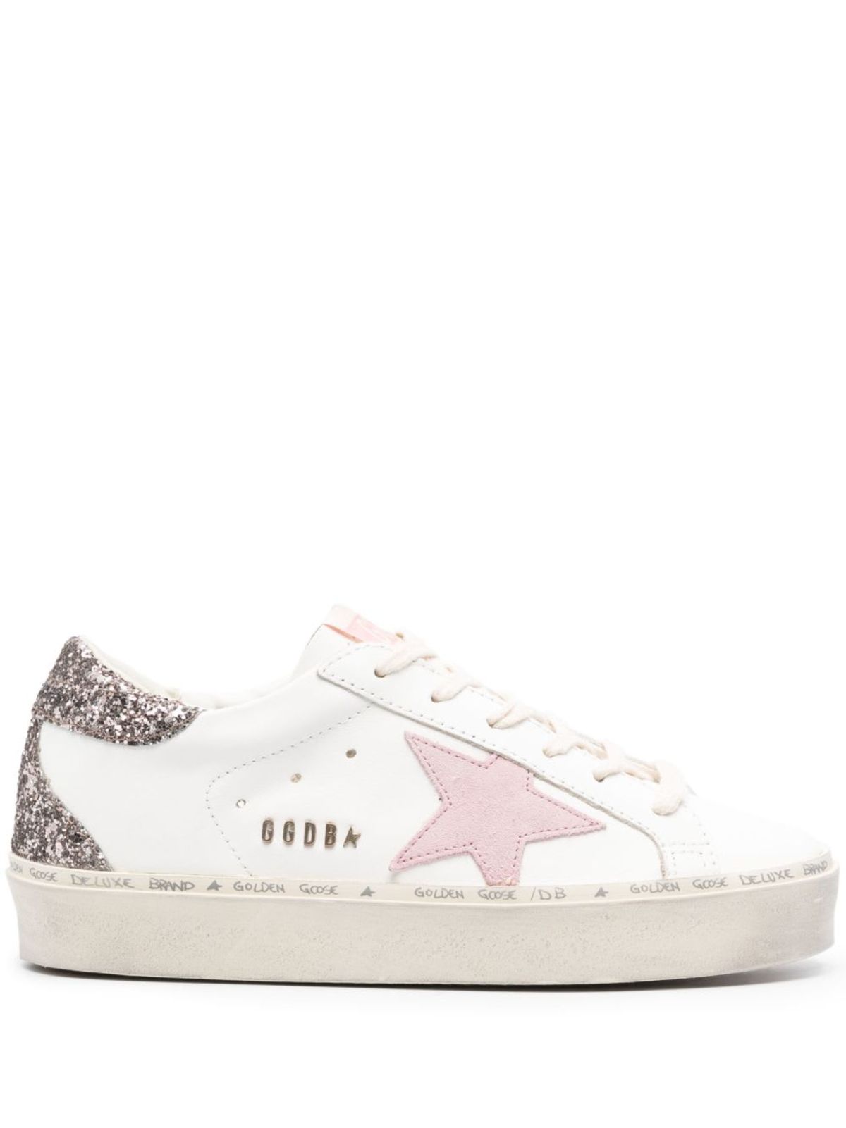 Golden Goose Hi Star Leather Sneakers - Pink - Image 1 of 4