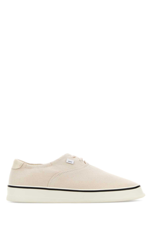 Ami Alexandre Mattiussi Canvas Tennis Sneakers - Blanc Creme