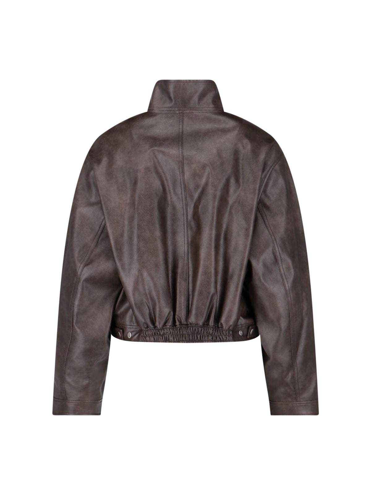 LOW CLASSIC Stand Collar Jacket - Brown - Image 2 of 5