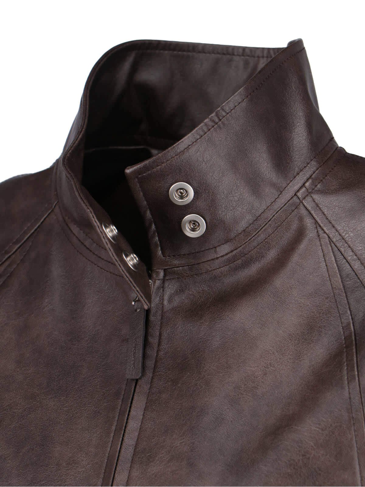 LOW CLASSIC Stand Collar Jacket - Brown - Image 4 of 5