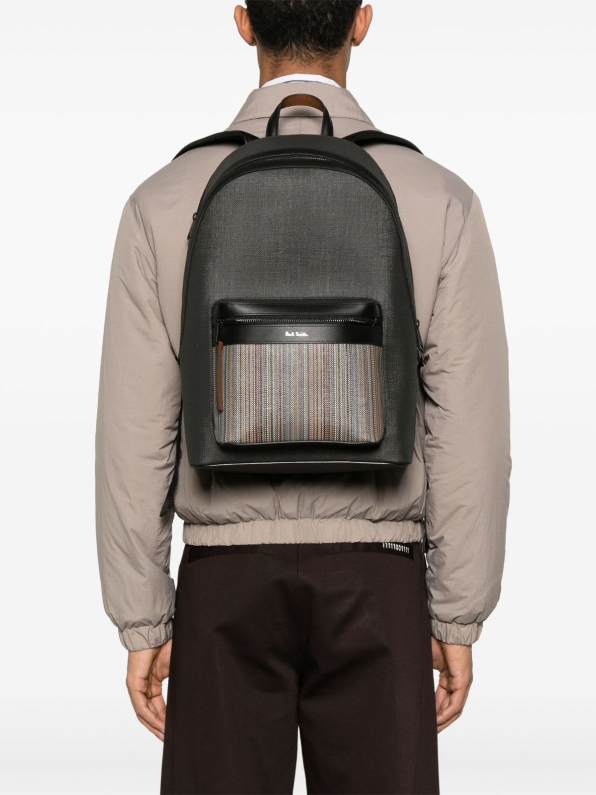 PAUL SMITH Signature Stripe Backpack - Black - Image 5 of 5