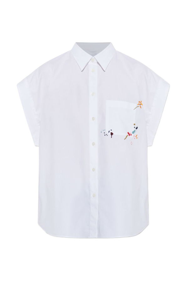 PAUL SMITH Embroidered Cotton Shirt - White