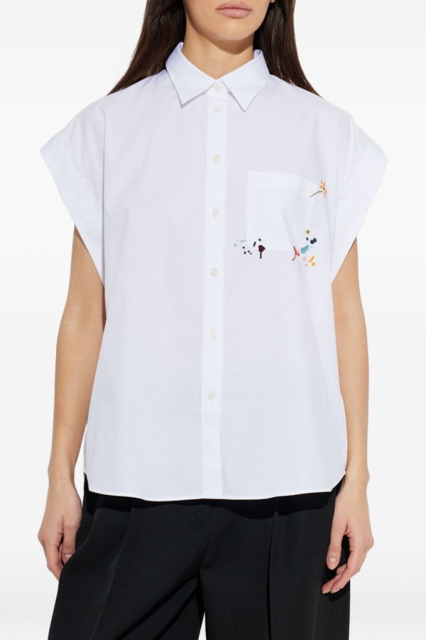 PAUL SMITH Embroidered Cotton Shirt - White