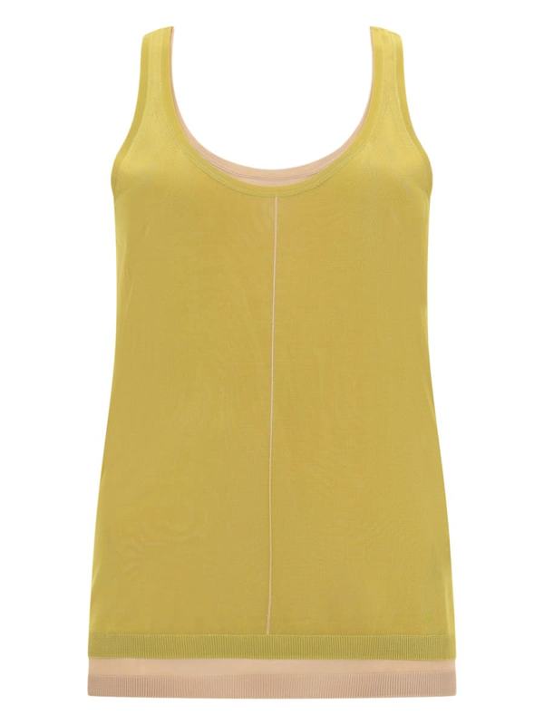 PAUL SMITH Rayon Tank Top - Yellow PAUL SMITH Rayon Tank Top - Yellow