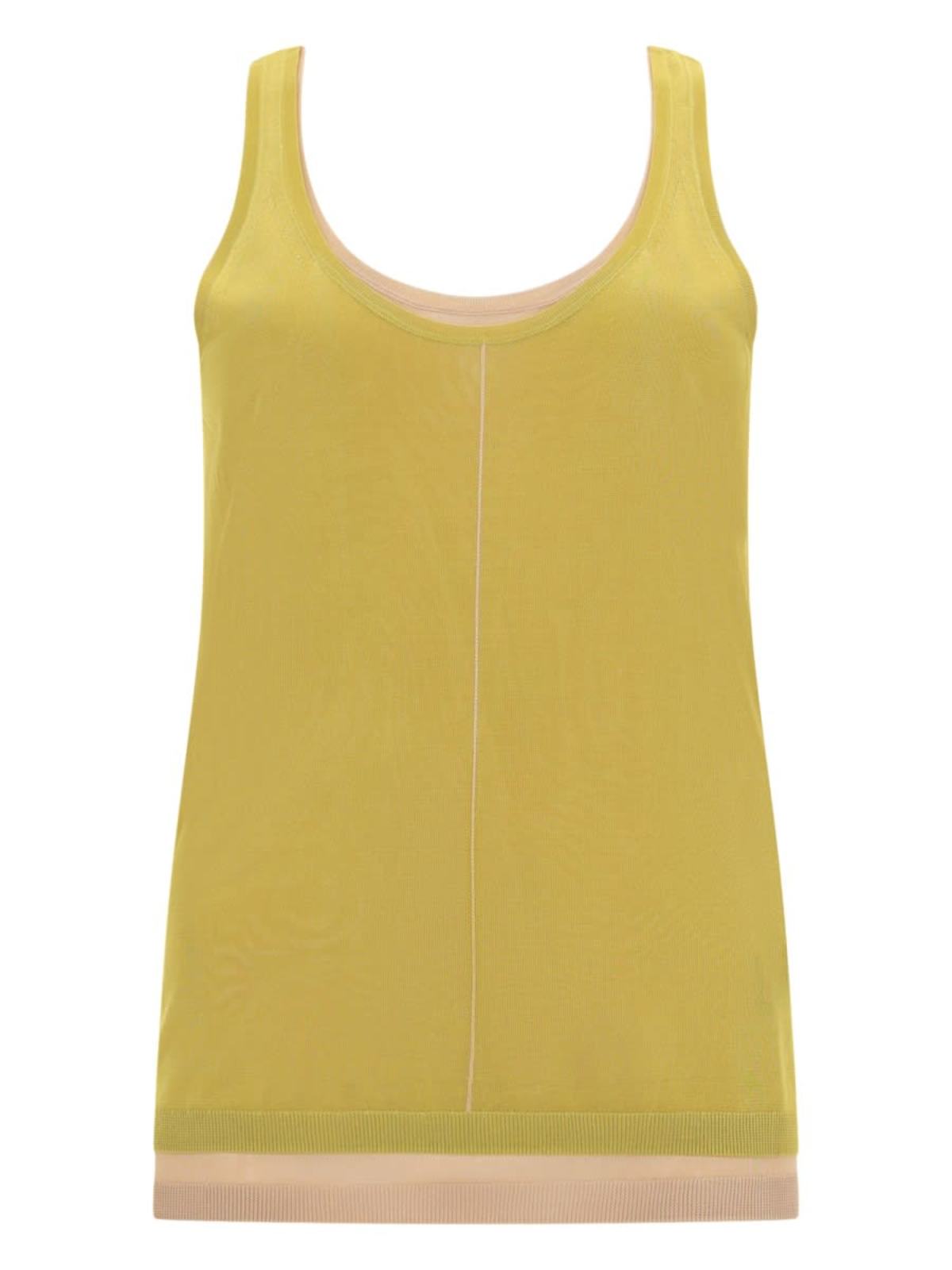 PAUL SMITH Rayon Tank Top - Yellow - Image 1 of 2