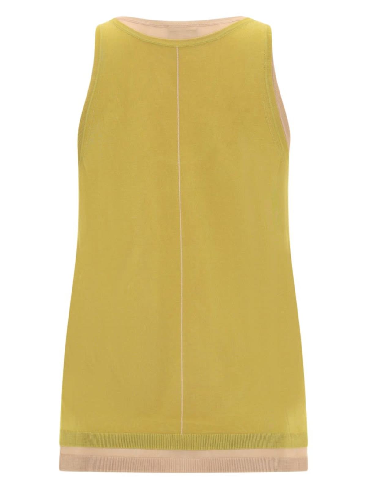 PAUL SMITH Rayon Tank Top - Yellow - Image 2 of 2