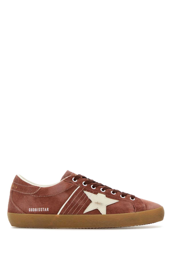Golden Goose Brick Suede Super Star Sneakers - REDRUSTWHITE