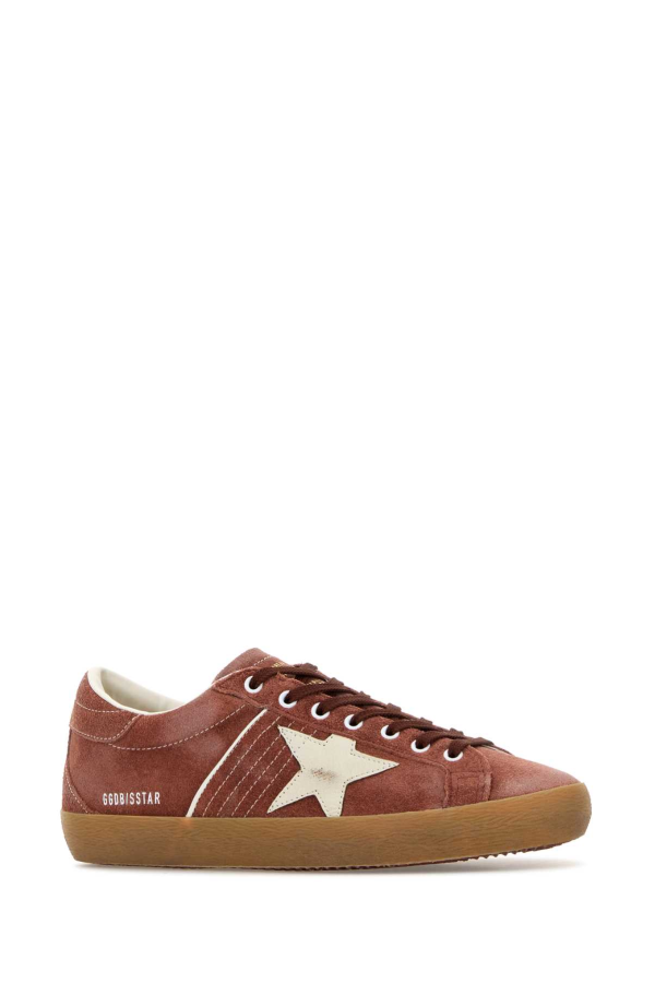 Golden Goose Brick Suede Super Star Sneakers - REDRUSTWHITE