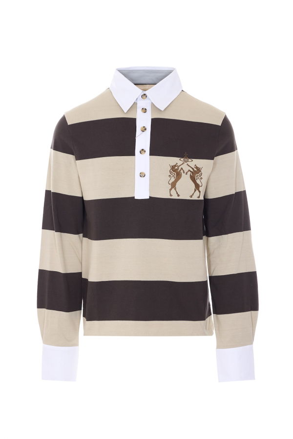 Vivienne Westwood Archive Rugby Long Sleeve Polo - Brown