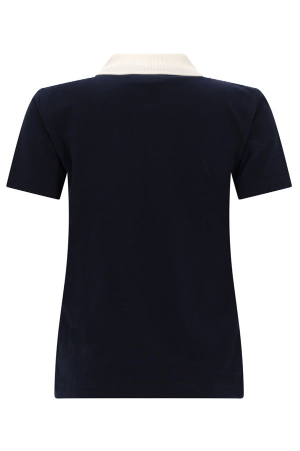A.P.C. Polo Shirt With Logo And Contrasting Collar - Blue