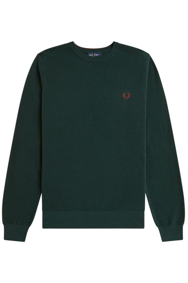 Fred Perry Jersey With Logo Sweater - Green