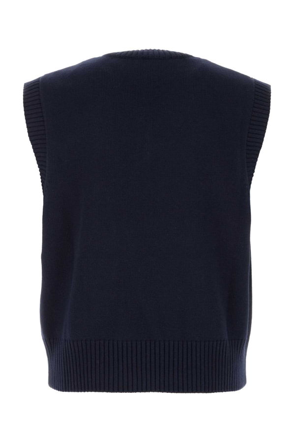 Ami Alexandre Mattiussi Wool Blend Vest - Navy Blue