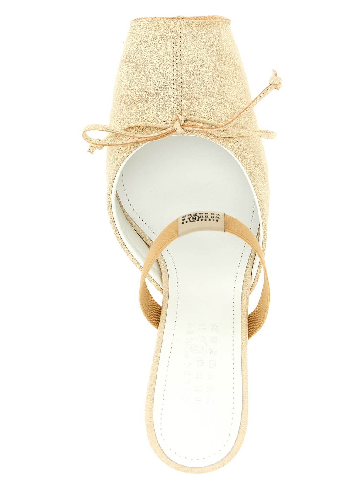 MM6 Maison Margiela Square Toe Mules - Beige - Image 4 of 4