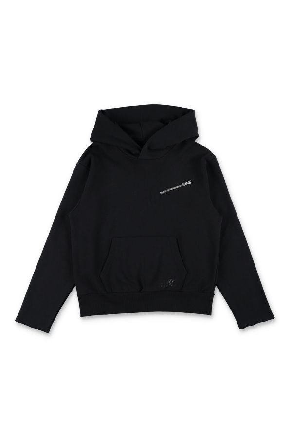 KIDS MM6 Maison Margiela Zip Hoodie - Black
