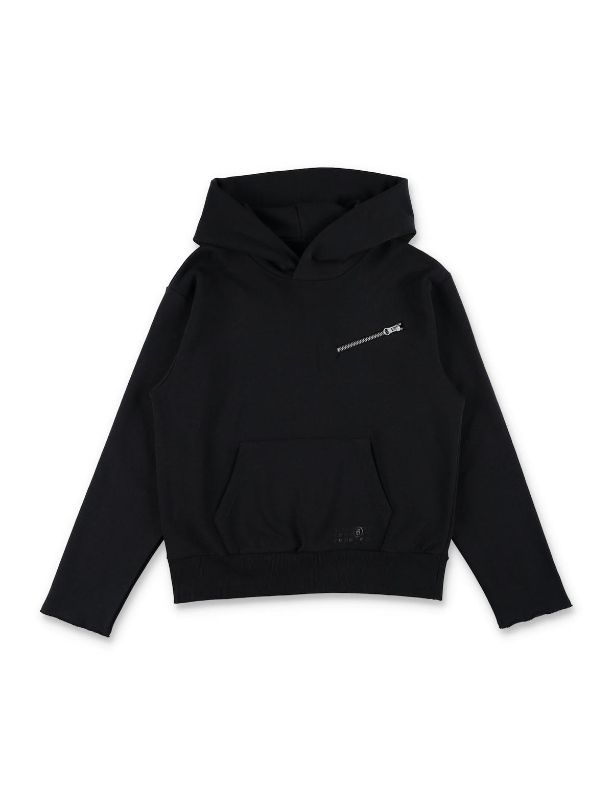 KIDS MM6 Maison Margiela Zip Hoodie - Black - Image 1 of 3
