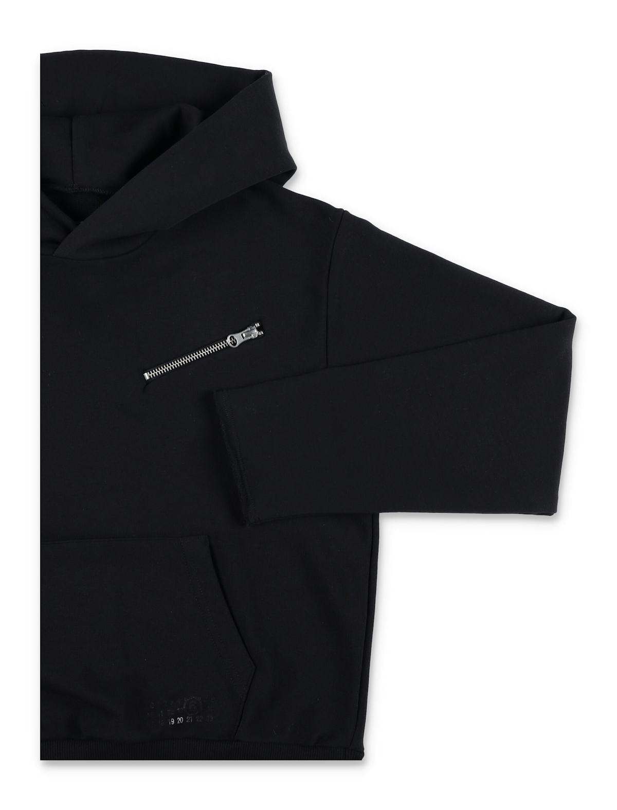 KIDS MM6 Maison Margiela Zip Hoodie - Black - Image 2 of 3