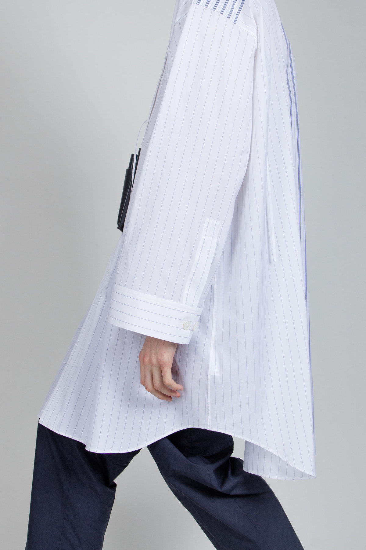 Jil Sander Oversized Striped Shirt - White | Garmentory
