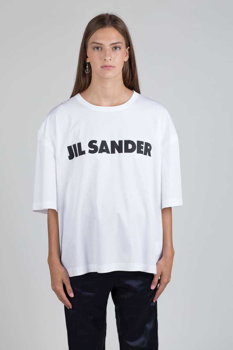 Jil Sander Oversized Logo T-Shirt - White | Garmentory