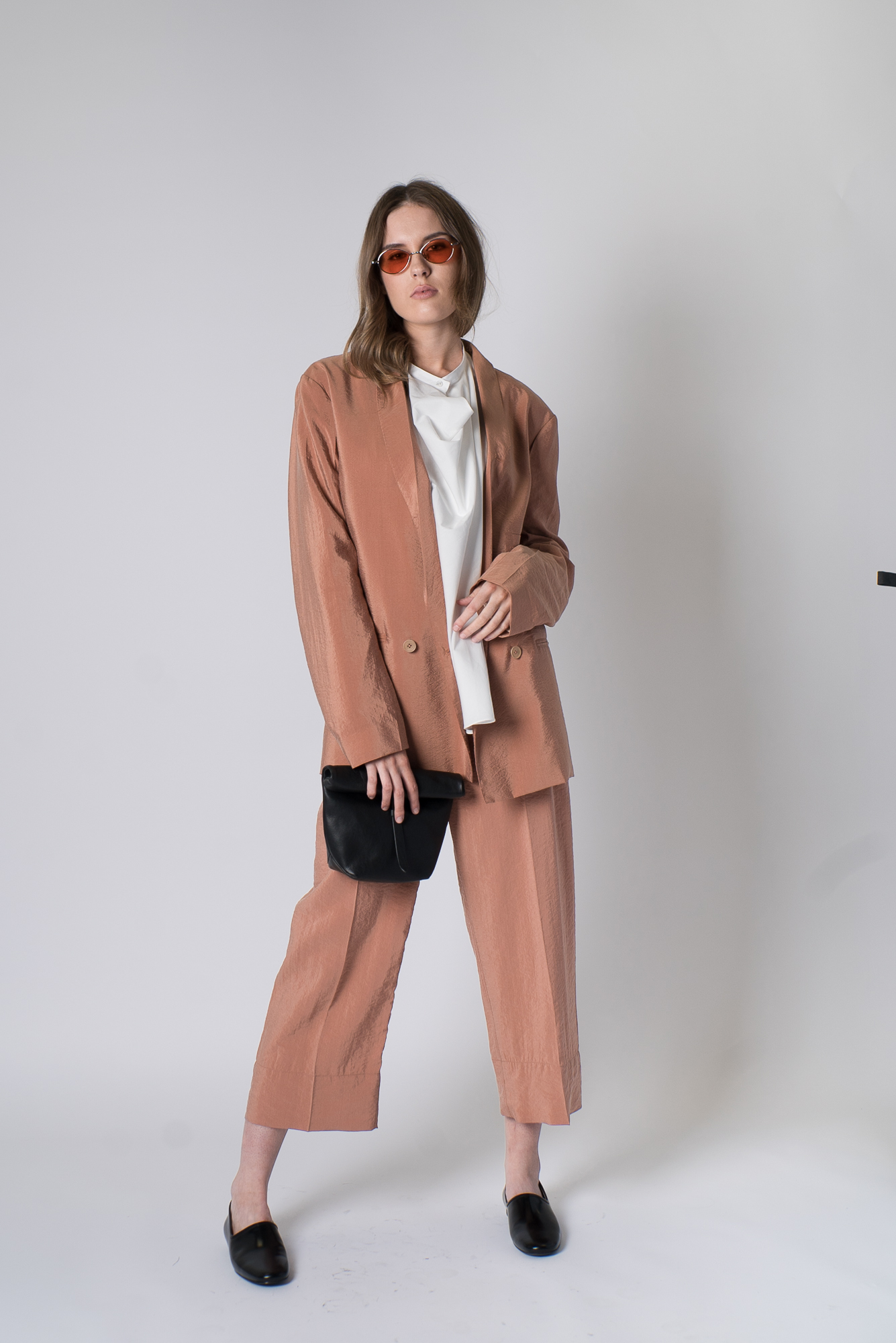 Lemaire Dry Silk Cropped Pants Rust Garmentory