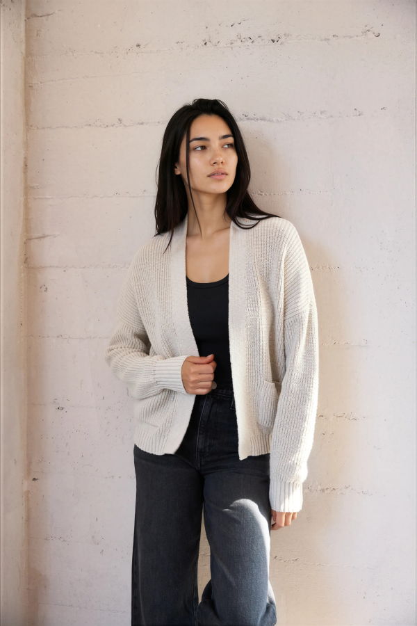 It Is Well L.A. Easy Cardigan - natural/warm taupe/olive