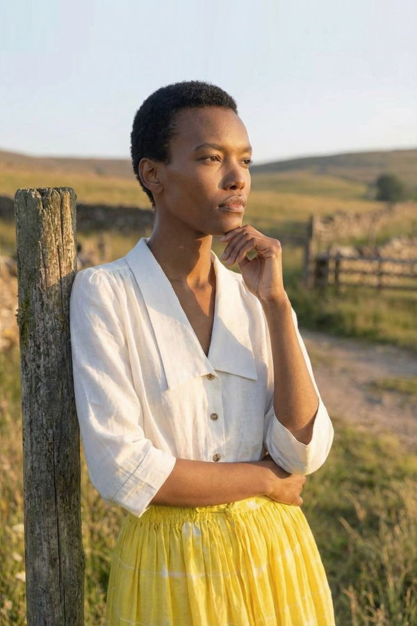 World of Crow Antique Vintage Blouse - White