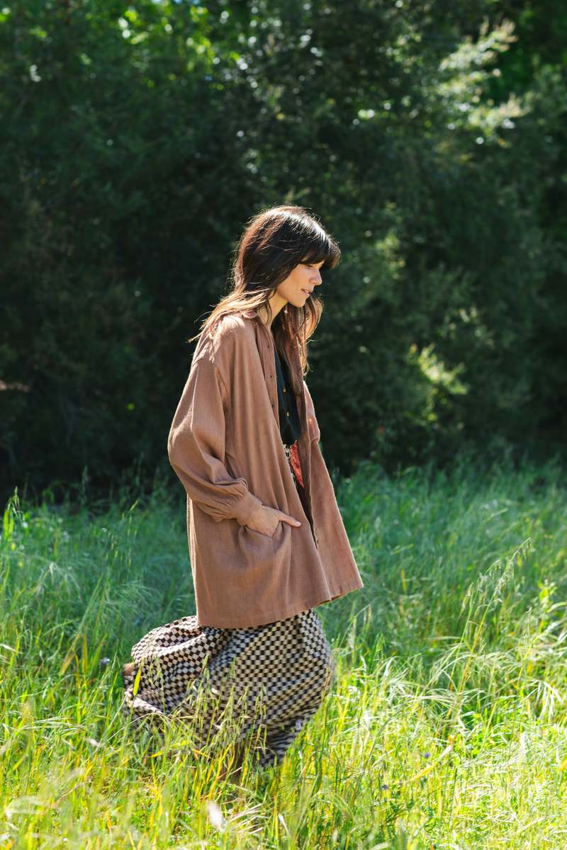 World of Crow Artist Smock - Brown