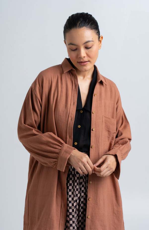 World of Crow Artist Smock - Brown