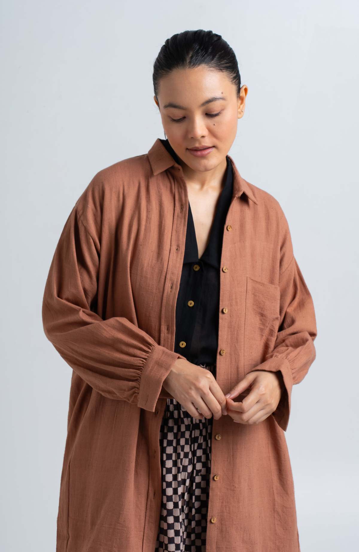 World of Crow Artist Smock - Brown - Image 7 of 10