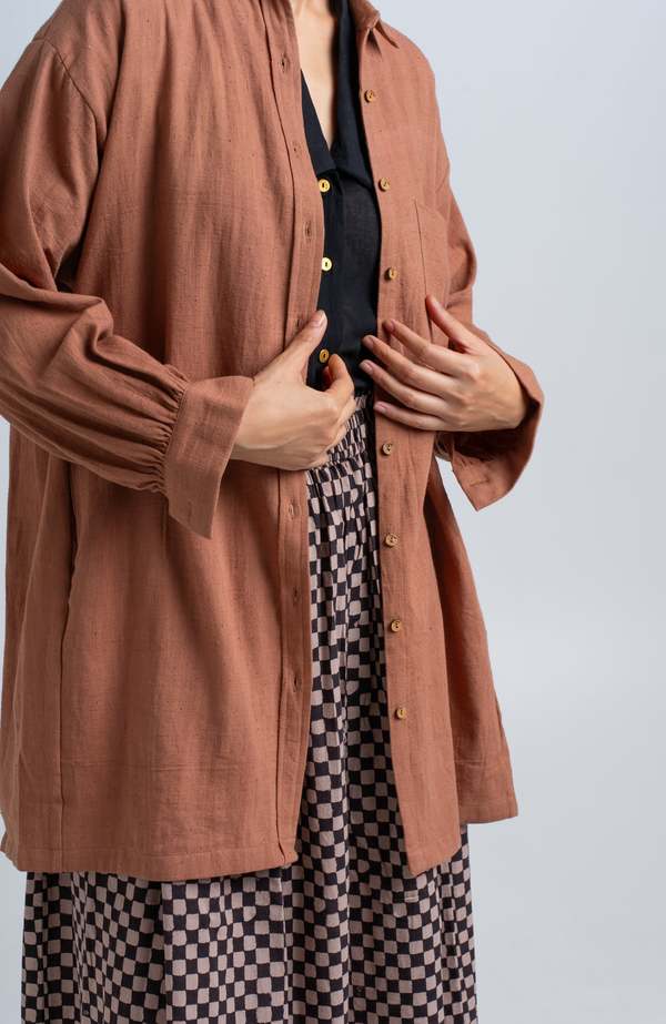 World of Crow Artist Smock - Brown