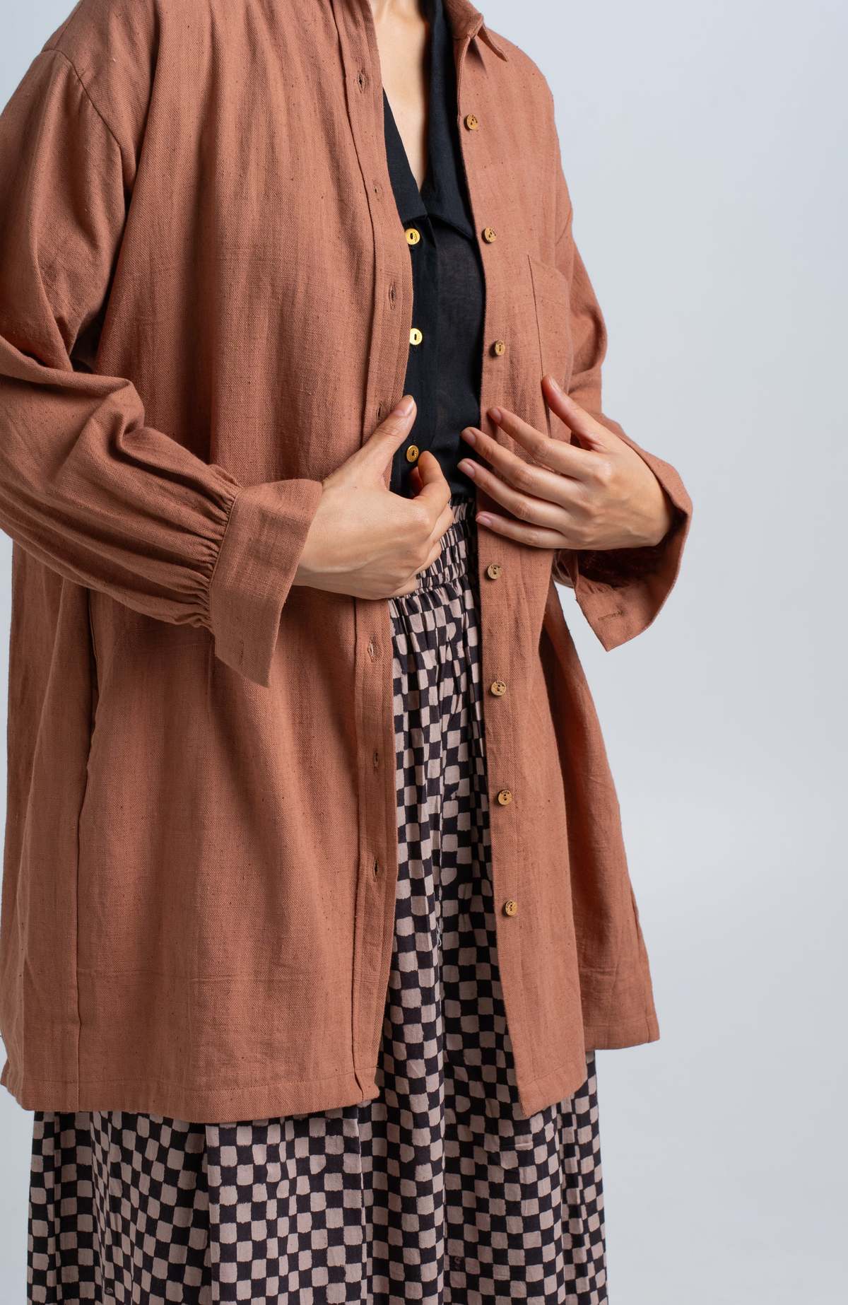 World of Crow Artist Smock - Brown - Image 8 of 10