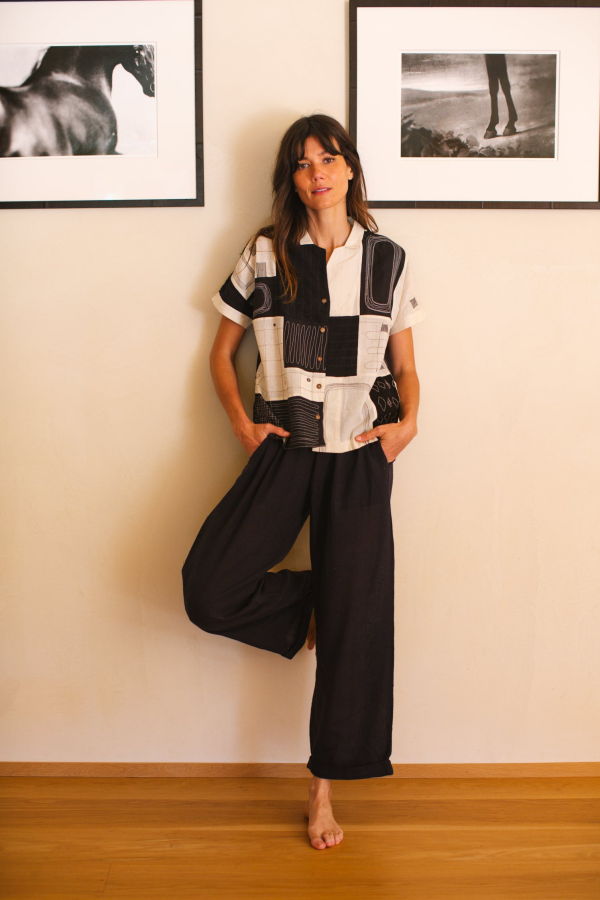 World of Crow Kusum shirt - Black/White