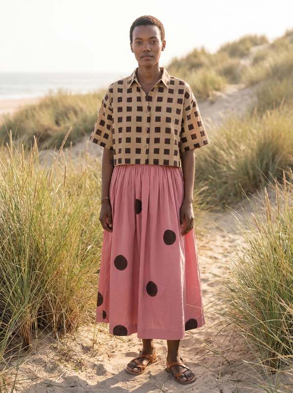 World of Crow Cocoa Rose Skirt