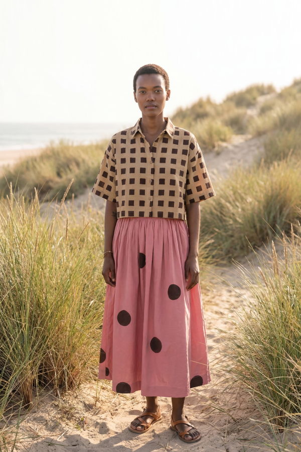 World of Crow Cocoa Rose Skirt