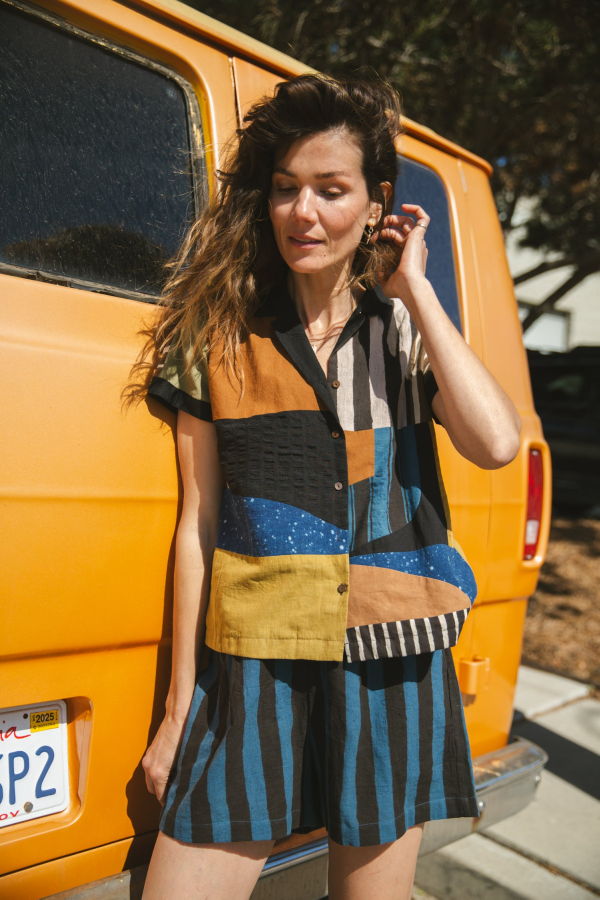 World of Crow Nocturne Patchwork Shirt - Multicoloured