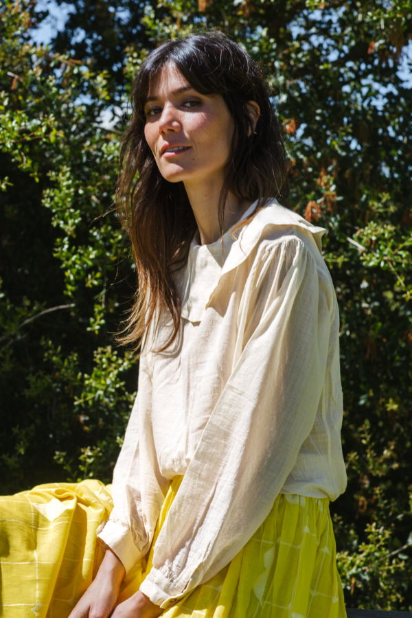 World of Crow Vintage Bertha Blouse - Off White