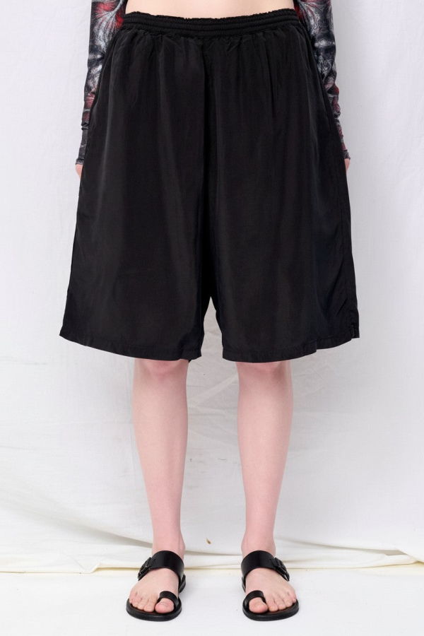 Gabriela Coll Garments No.259 Cupro Short Trousers - Black