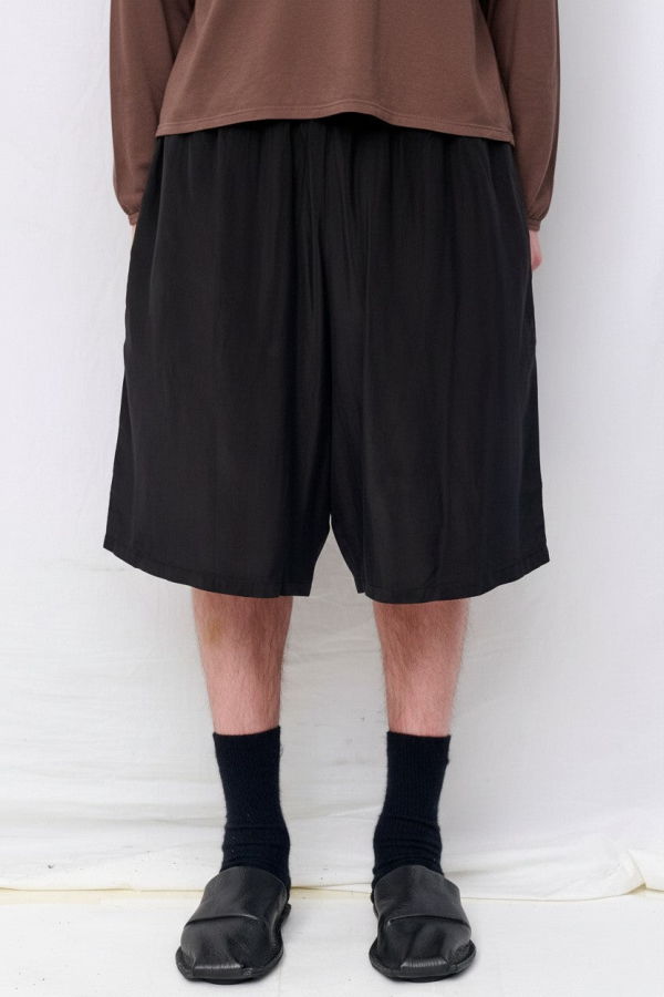 Gabriela Coll Garments No.259 Cupro Short Trousers - Black