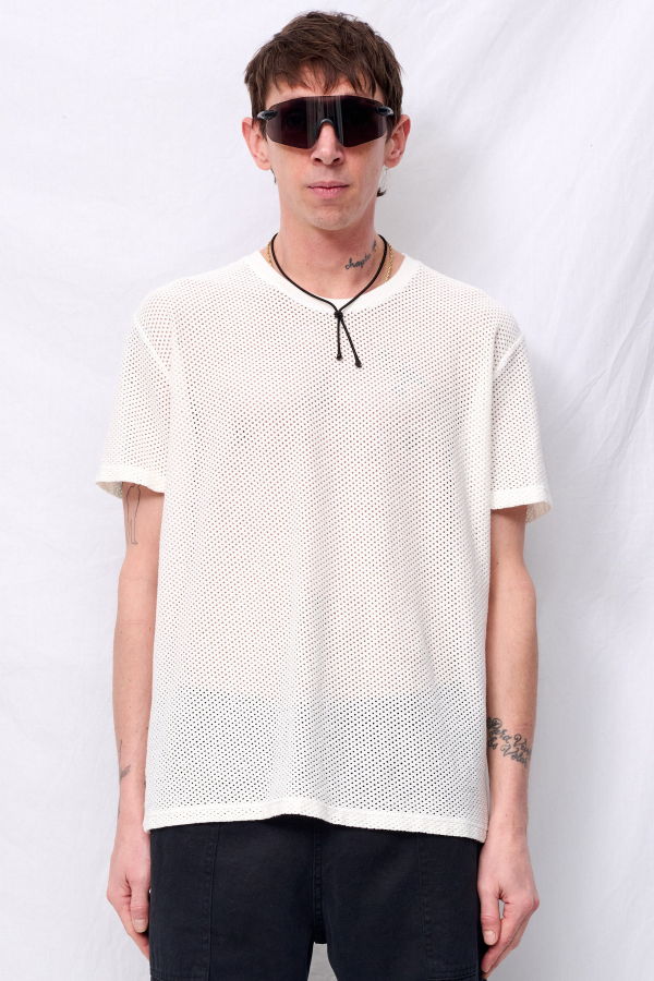 Jungmaven Highline Mesh Tee - Washed White